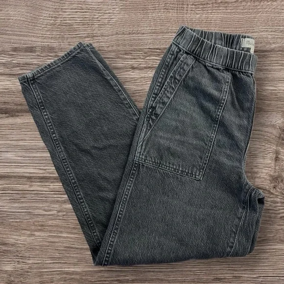 Madewell Relaxed Pull On Elastic Waist Medium Denim Jeans Sz: ST - Picture 4 of 14